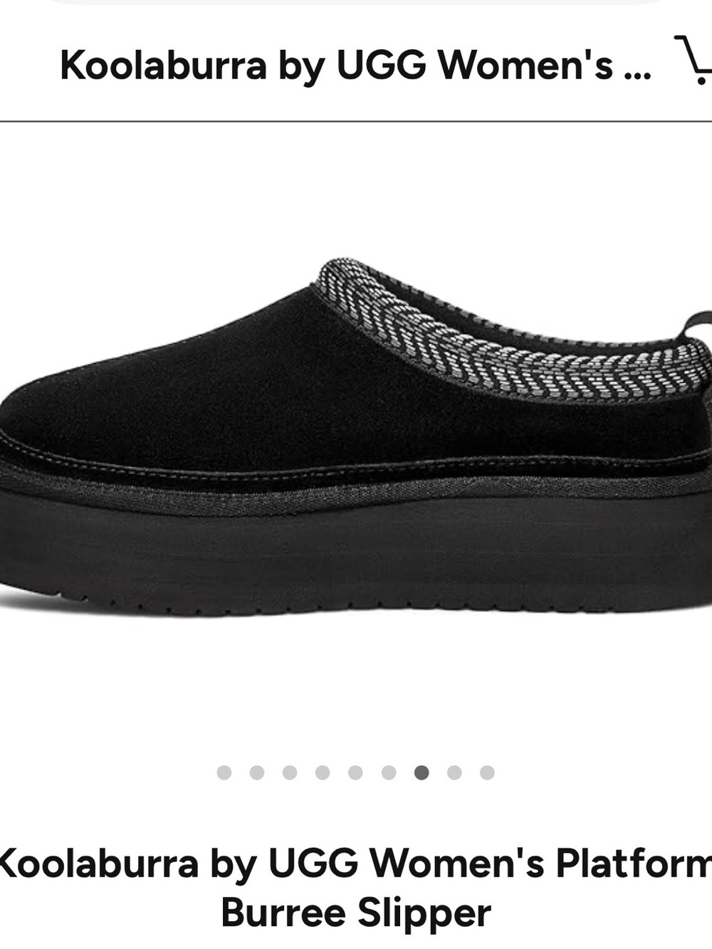 Koolaburra Black Platform Burree Slip-On with Knit Trim